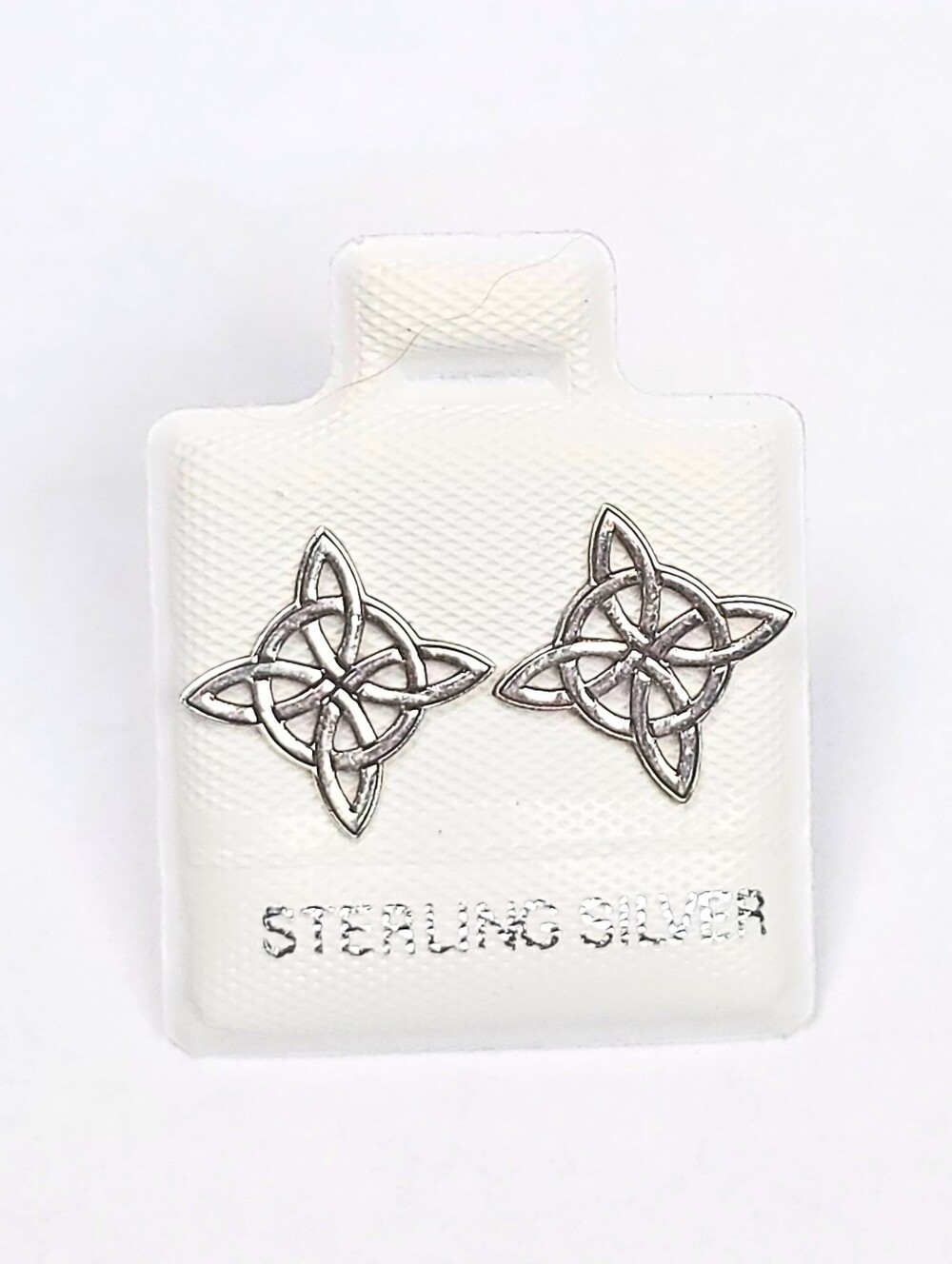 Witch Knot Celtic Stud Earrings 925 Sterling Silver Arete Nudo De Bruja 12mm